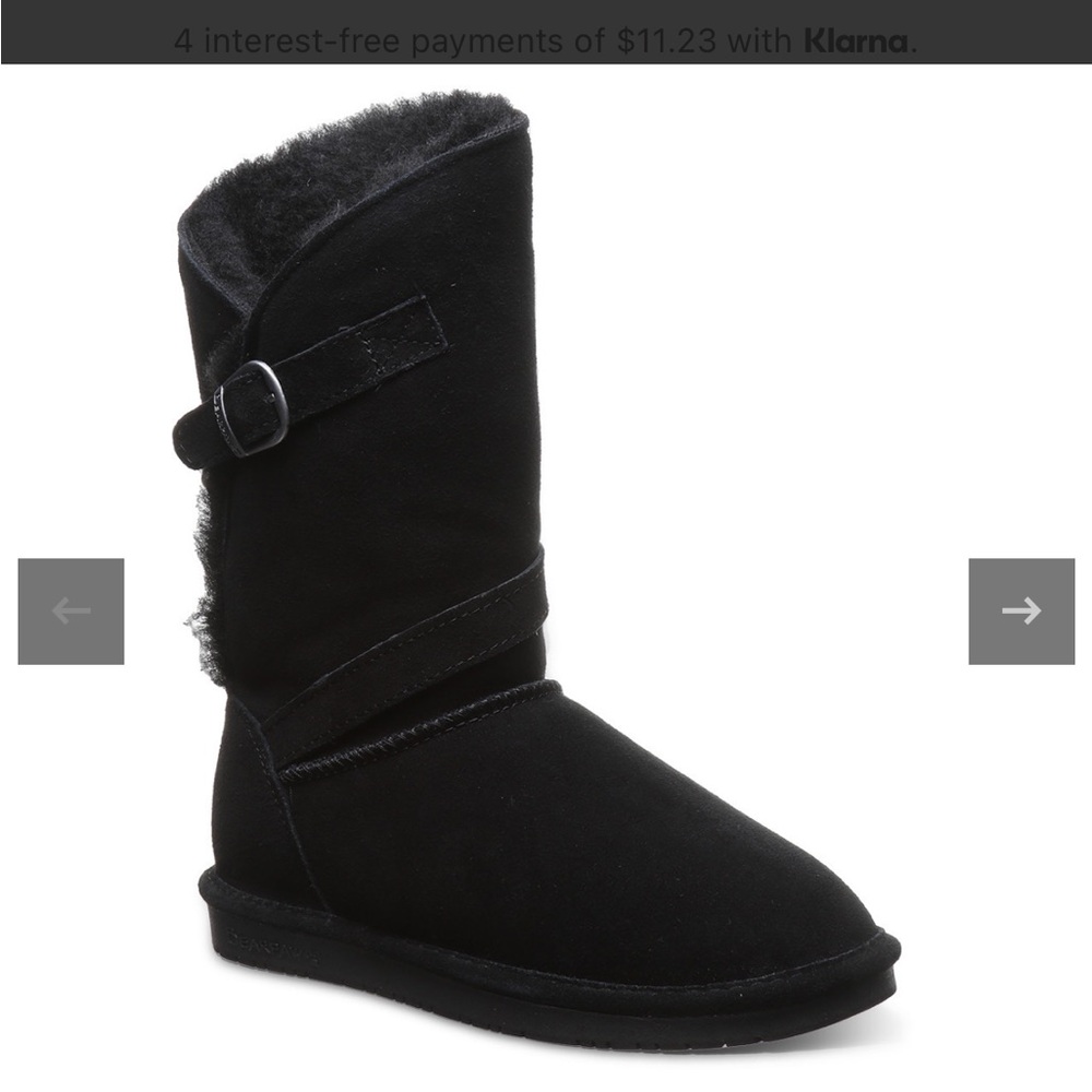 BearPaw Black Suede Boots